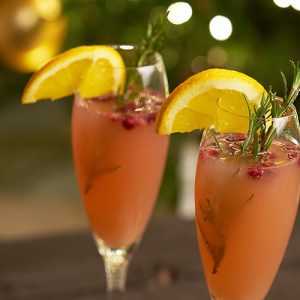 Cranberry-ginger ale mocktail